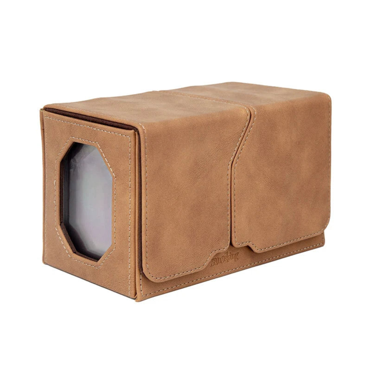 Gemini Double Opening Deck Box with Display Window-Brown