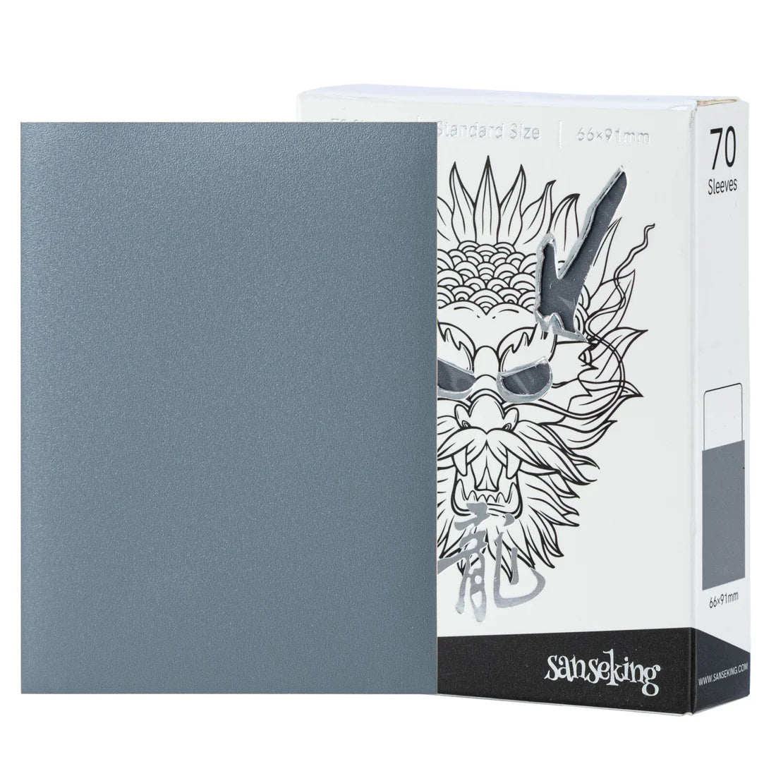 White Dragon Series- Tournament Sleeves-Grey