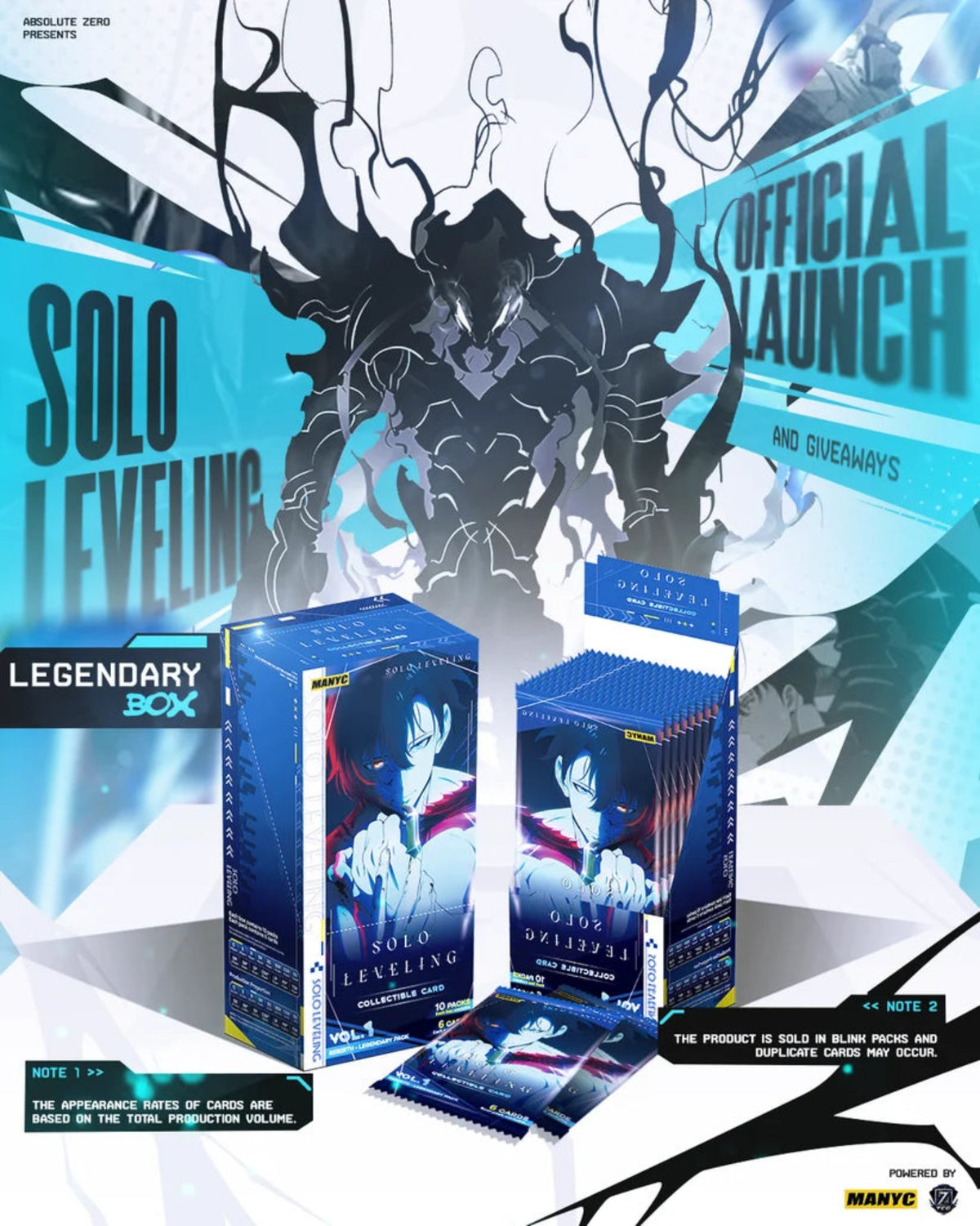 Solo Leveling Collectible Cards - Vol. 1 Rebirth - Legendary Pack