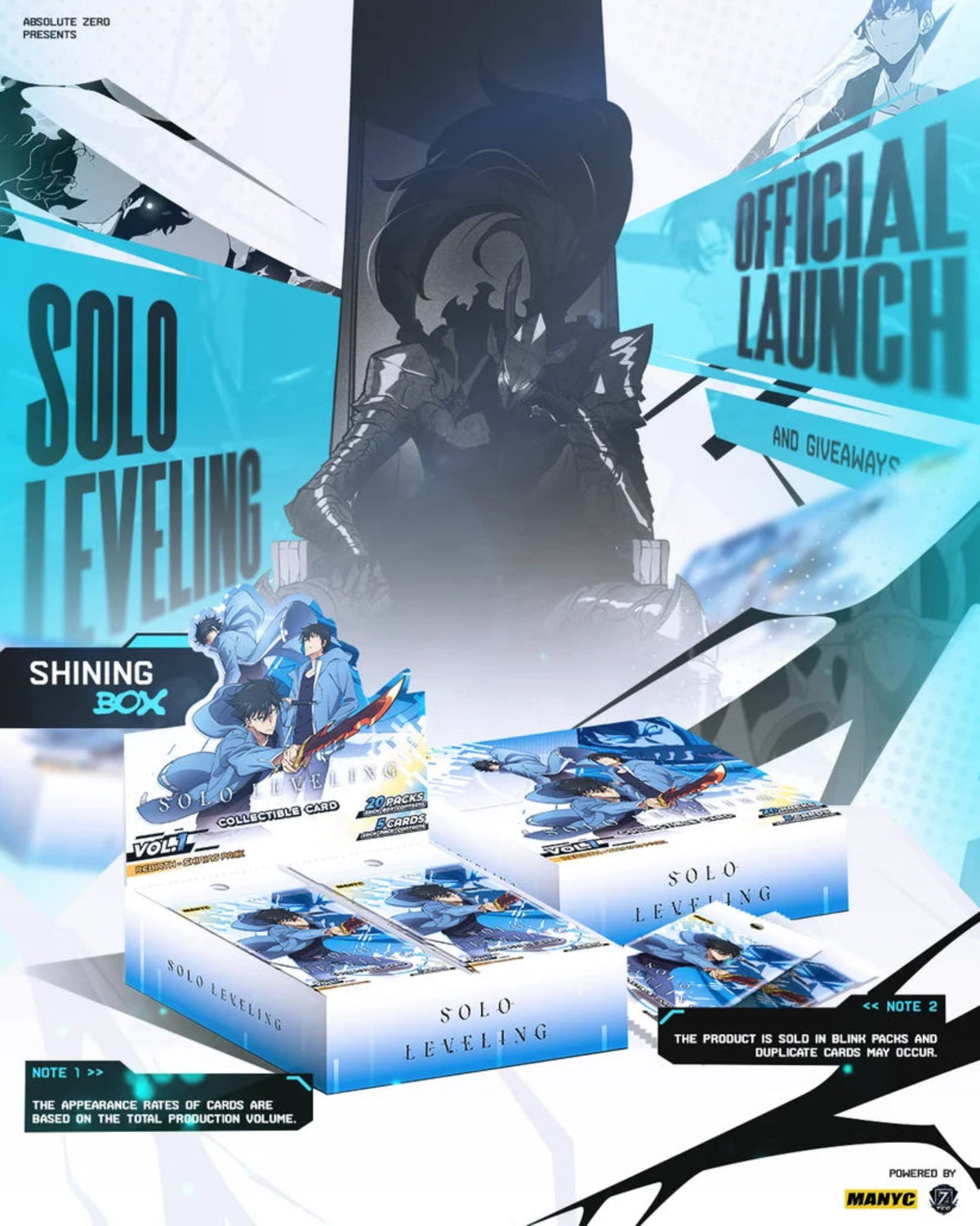 Solo Leveling Collectible Cards - Vol. 1 Rebirth - Shining Pack