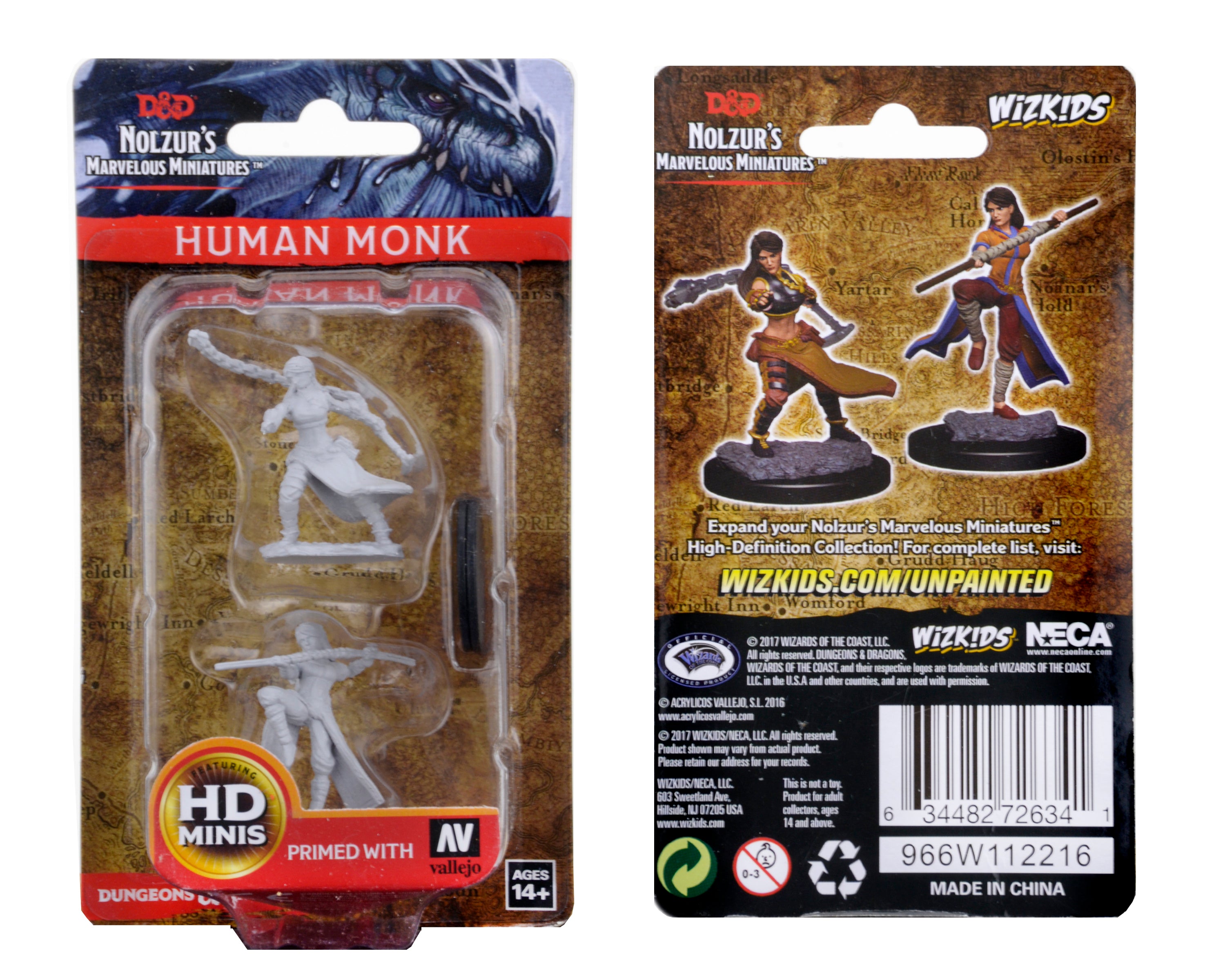 D&D Nolzur's Marvelous Unpainted Minis - Human Female Monk