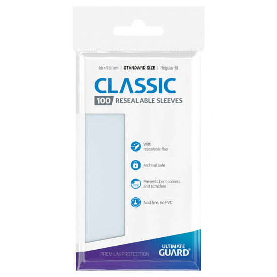 Classic Sleeves Resealable Standard Size Transparent (100)